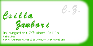 csilla zambori business card